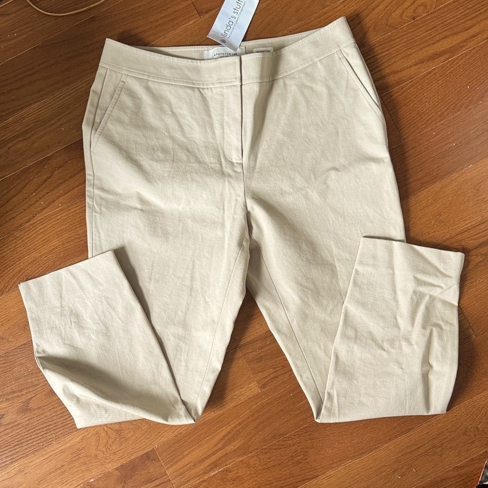 Lafayette 148 New York Cream Ankle Pants